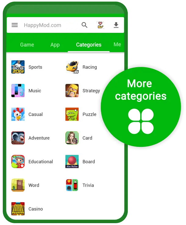 Happy Mod + Popular Games